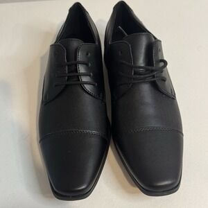 Calvin Klein Men's Black Oxford Dress Shoes Cap Toe Lace Up US 7.5 EU 40